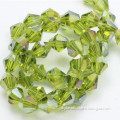 6mm AB green color bicones glass beads , crystal beads dor diy